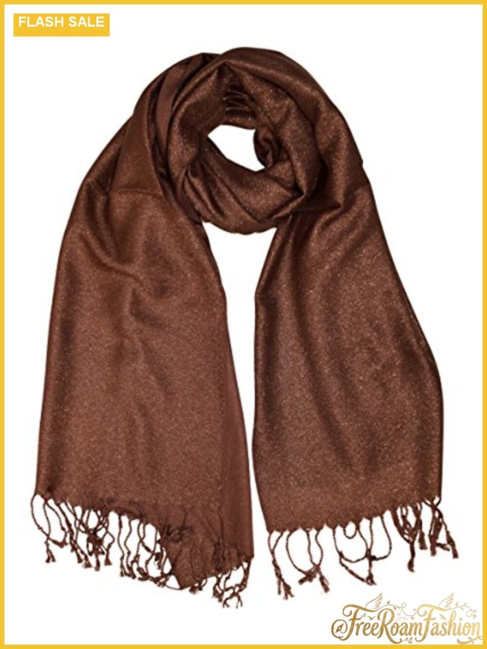Shimmer Fringe Pashmina Shawl Wrap 72x28 Bohemian Knit Scarf